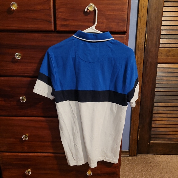 Demin & Flower Ricky Singh Blue Black White Collar Tee Shirt Men's Size S Small - Picture 2 of 3